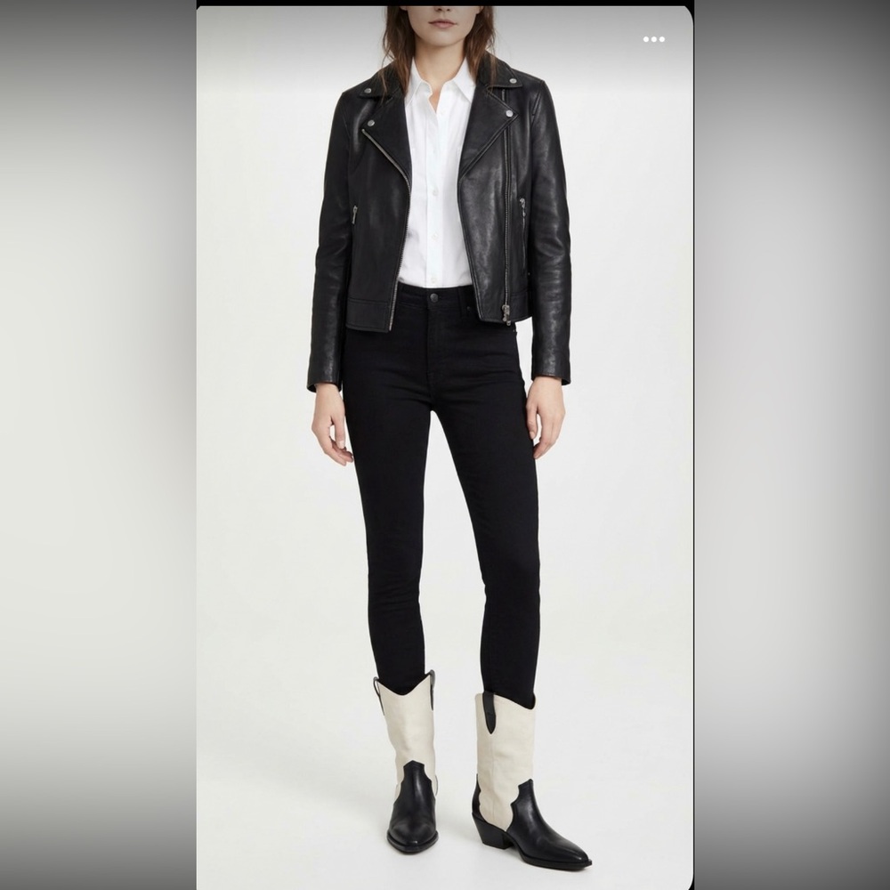 Dolce Vita Black and Cream Heeled Boots - Picture 5 of 11